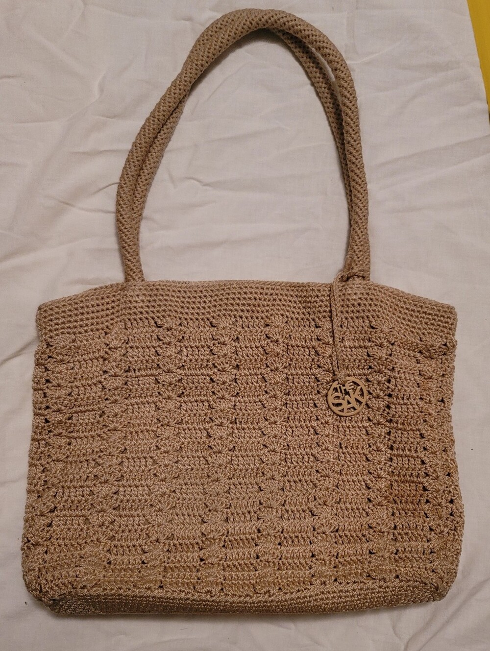 The SAK, Woven Tote Bag in Natural Beige